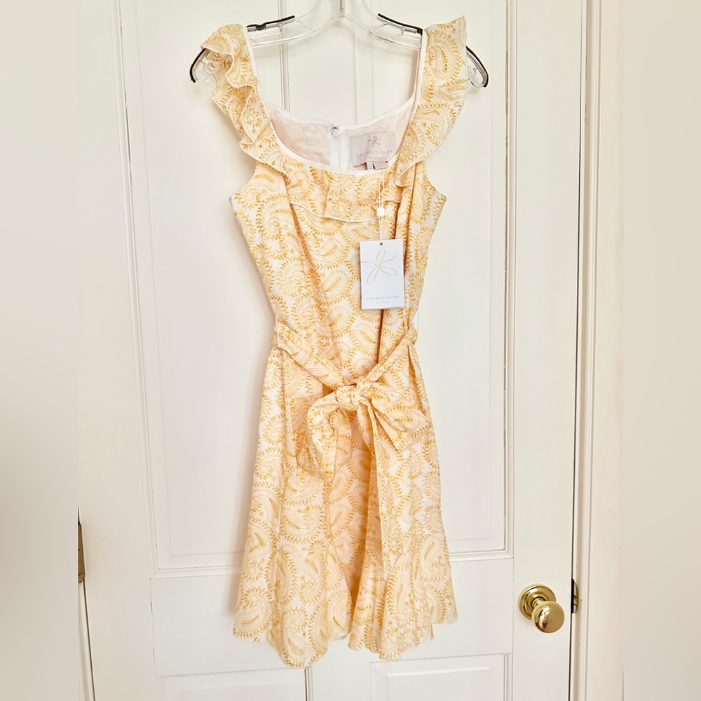 NWT GAL MEETS GLAM Yellow with embroidered design.